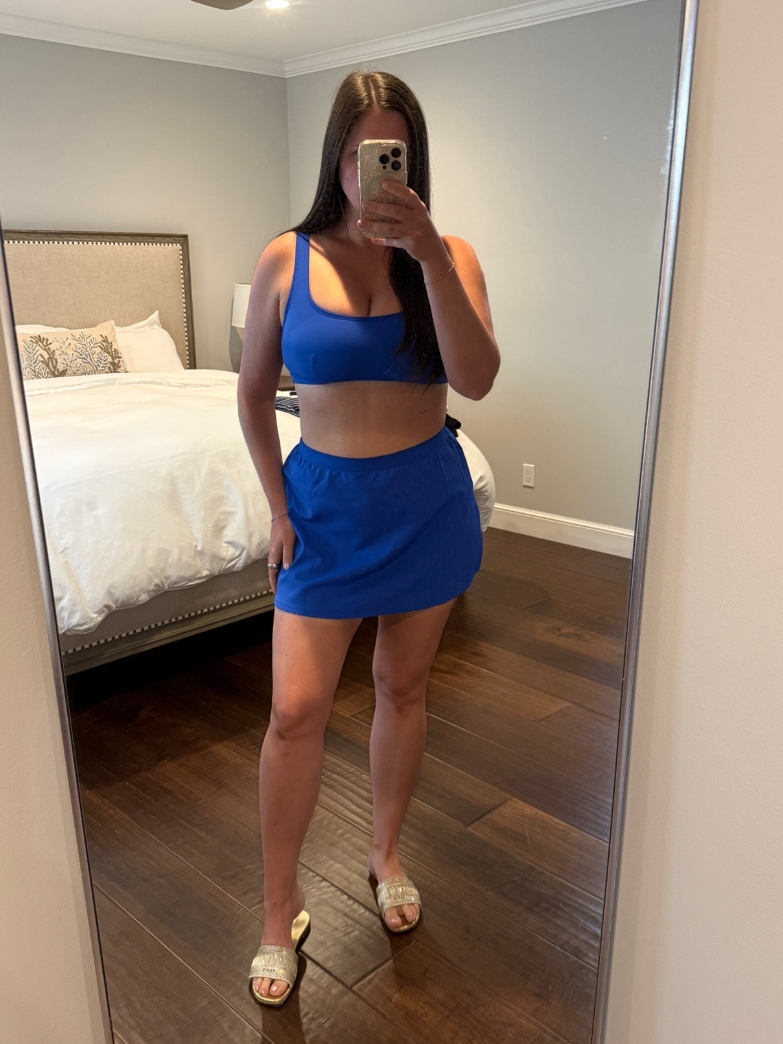 Cutest swim set. The skirt has built in bottoms.