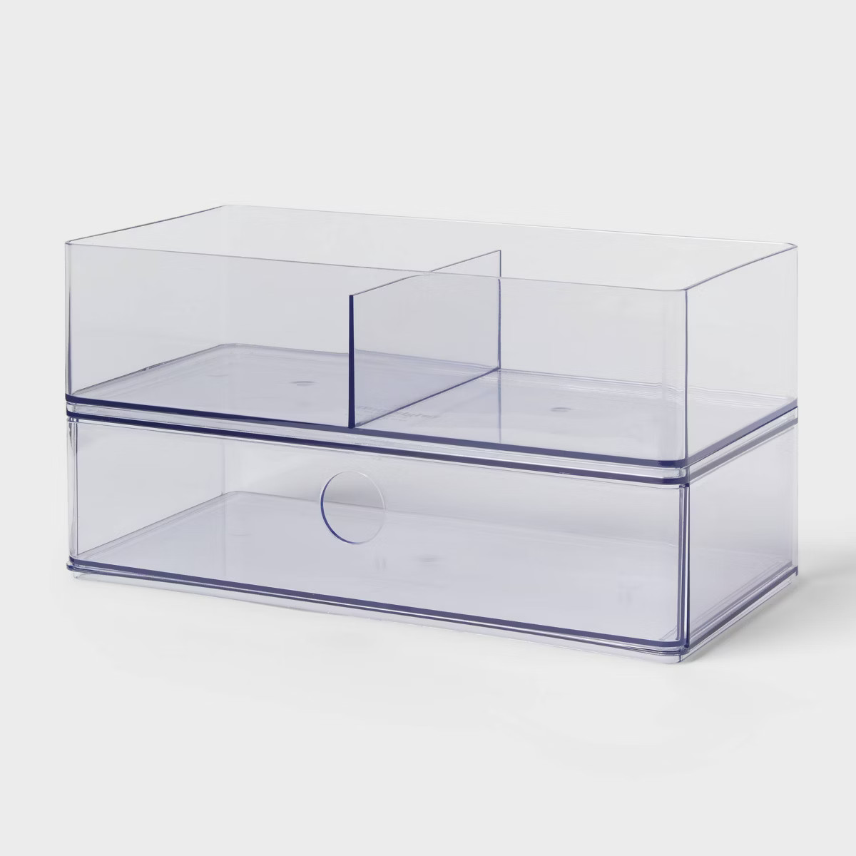 Clear Divided Bin with Drawer - Brightroom™ | Target