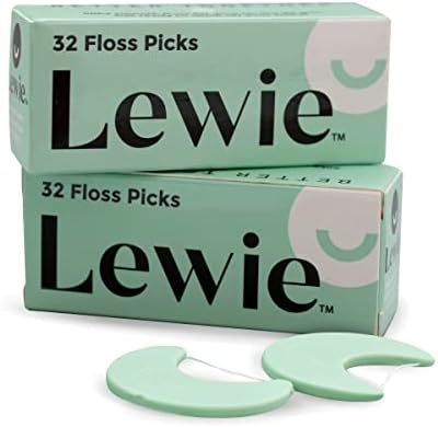 Lewie Floss Coin - Dental Floss Picks (32 Count) - High Toughness & Thin Thread Floss Picks for R... | Amazon (US)