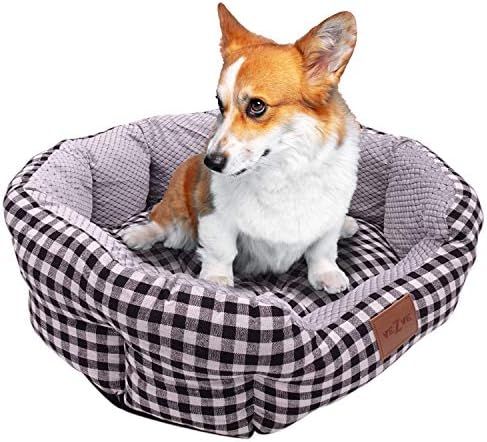 veZve Warming Dog Sleeping Round Bed with Skin Contact Safe Indoor Memory Foam Washable (19 Inch,... | Amazon (US)