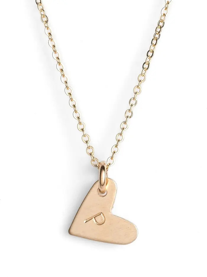 14k-Gold Fill Initial Mini Heart Pendant Necklace | Nordstrom