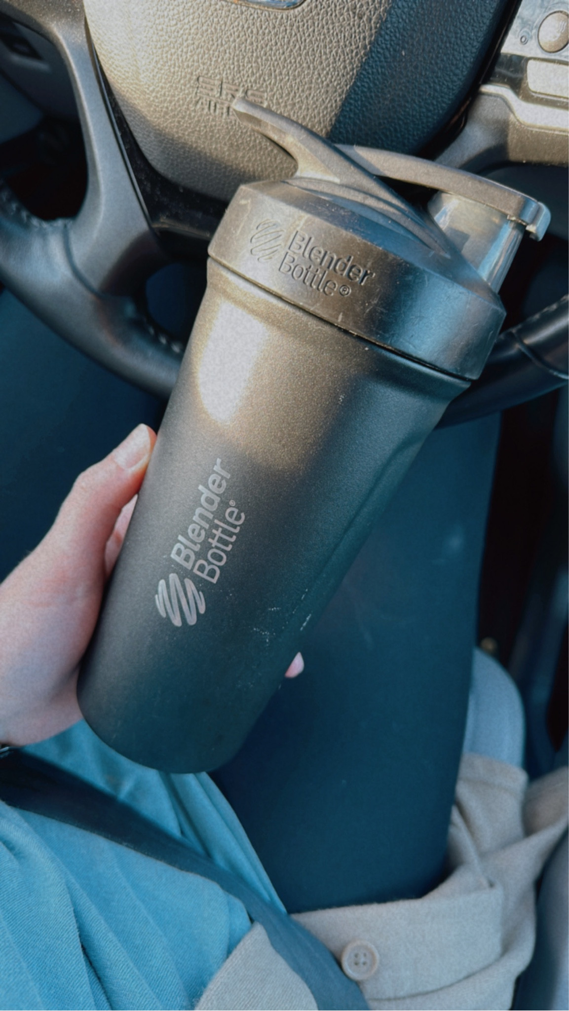 Stole my 👮🏼‍♂️ blender bottle to hold my coffee + protein shake

#LTKfamily #LTKfitness
