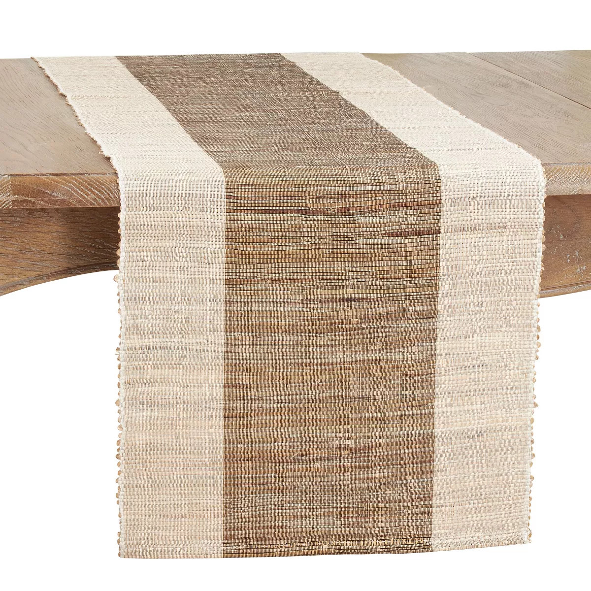 Saro Lifestyle Table Runner With Shimmering Banded Design | Target