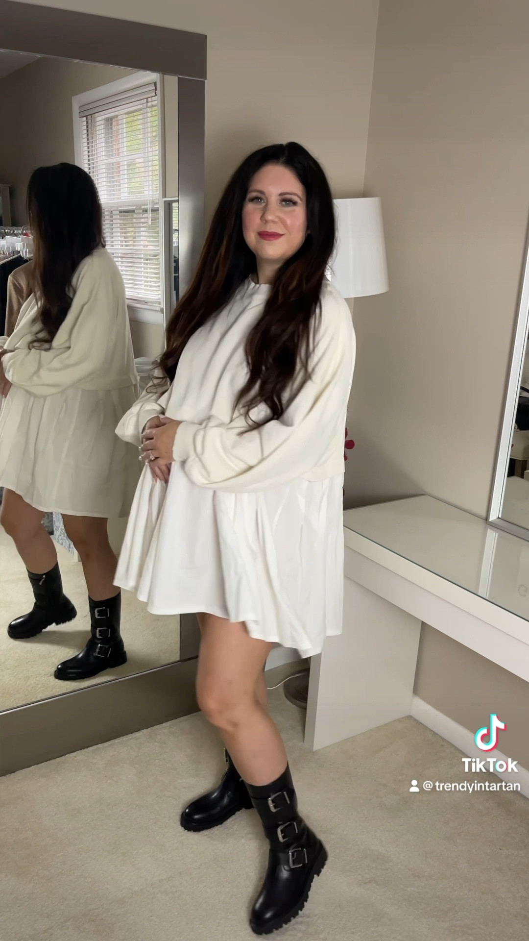 Bump friendly fall outfit! Sweatshirt mini dress and buckle boots

Dress is size medium and boots fit TTS (wearing regular size 7.5)

Maternity outfit, pregnancy outfit, fall boots, fall outfit

#LTKSeasonal #LTKshoecrush #LTKbump