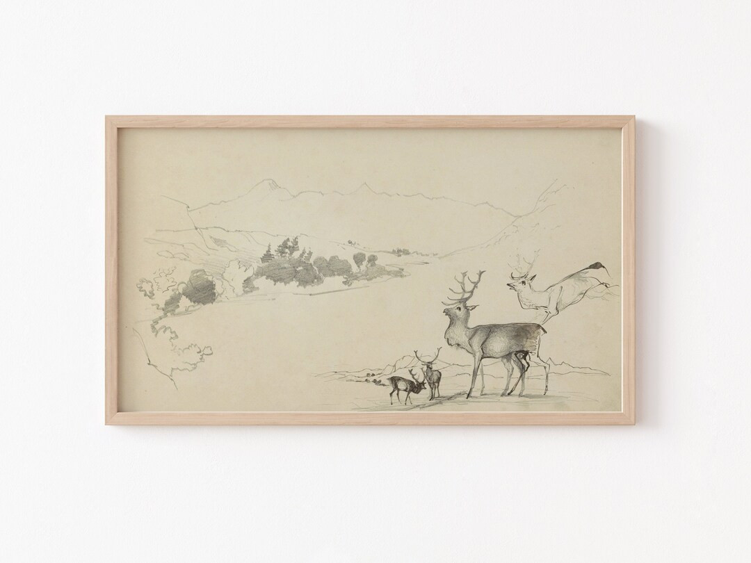 Frame TV Art File, Frame TV Christmas, Frame TV Art File, Christmas Deer, Reindeer, Winter Wonder... | Etsy (US)