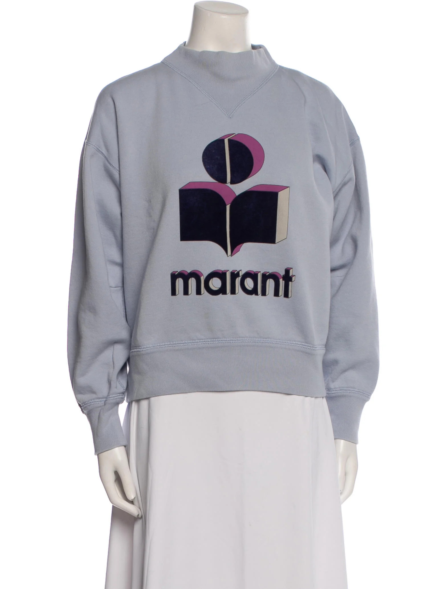 Graphic Print Mock Neck Sweatshirt | The RealReal