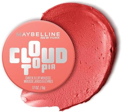 Maybelline Cloudtopia Blush for Cheeks and Lip Mousse, Ultra-Vivid, Pigmented Formula for Up to 1... | Amazon (US)