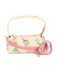 Velour Retro Style Cherry Logo Shoulder Bag | Marshalls