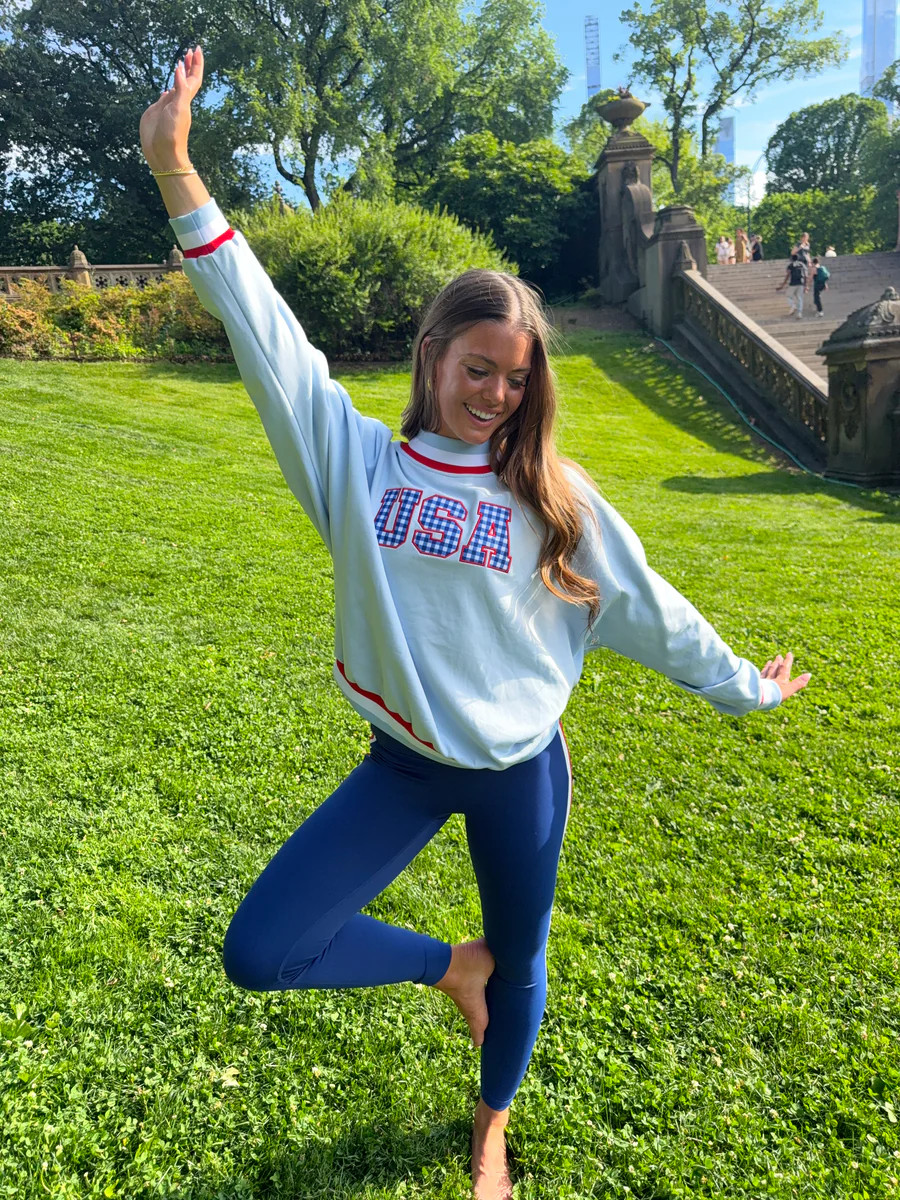 USA Gingham Pullover | Ave and Liv Boutique