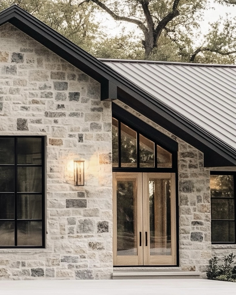 |natural wood tones + stone accents| a modern approach to this timeless style.

This modern-craftsman home features organic elements, while the warm wood tones & neutral decor add the coziest vibe in this home design 🤍

#LTKSaleAlert #LTKHome