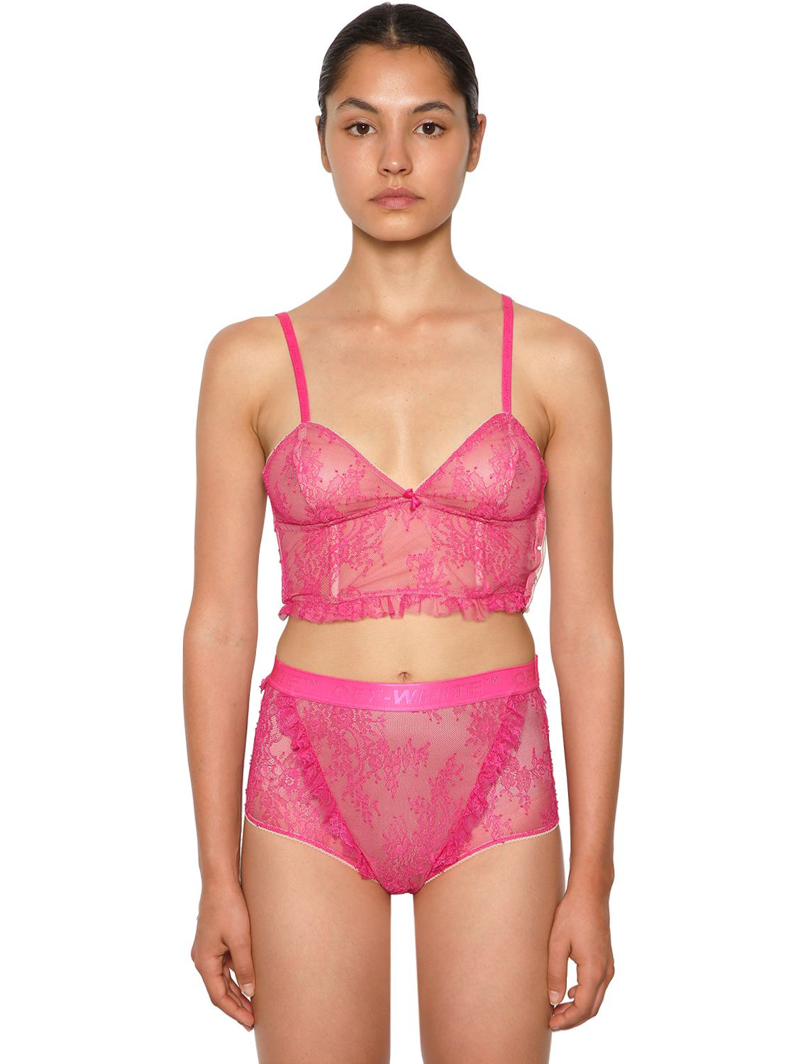 Logo Underwire Lace Lingerie Ensemble | Luisaviaroma