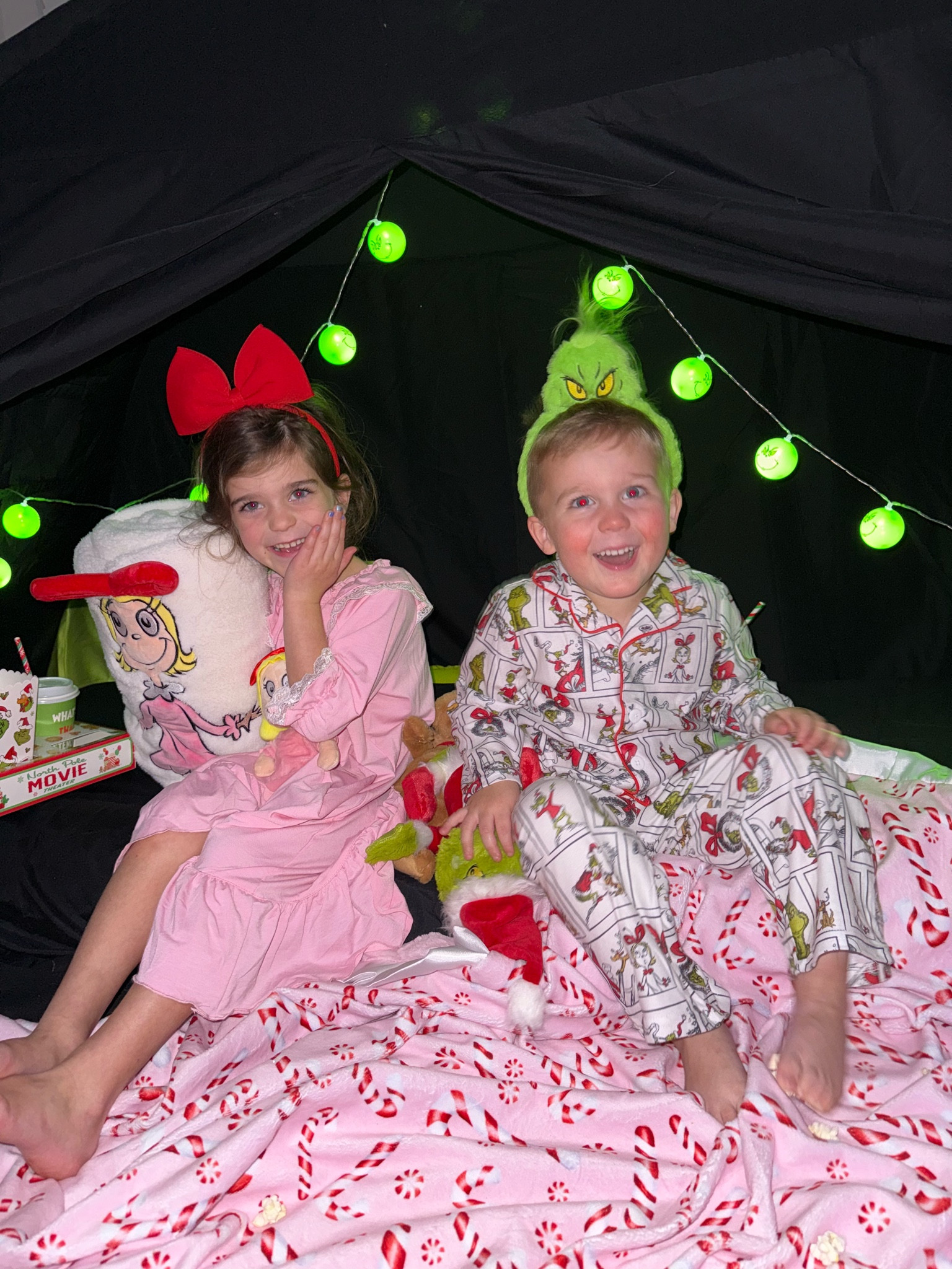 Grinch themed movie night pajamas for my kids! 

#LTKHoliday #LTKFamily #LTKKids