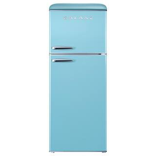 Galanz 24 in. W 10.0 cu. ft. Retro Frost Free Top Freezer Refrigerator in Bebop Blue, ENERGY STAR... | The Home Depot