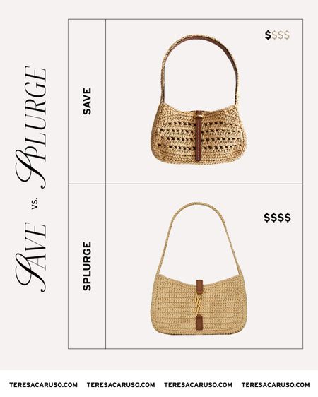 Save vs. Splurge: raffia bag ✨

#LTKitbag #LTKfindsunder50