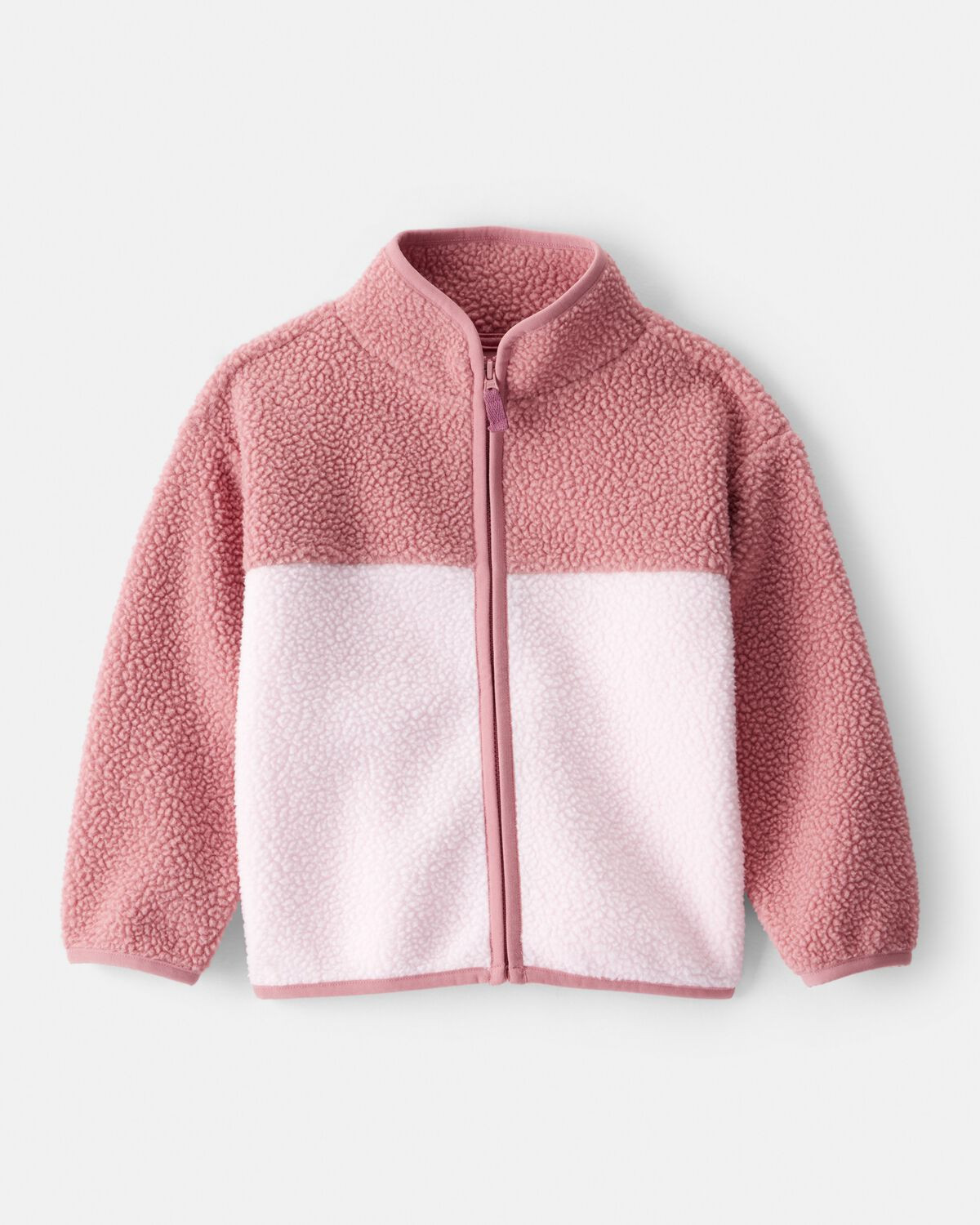 Toddler Girl Color Block Microfleece Zip-Up Jacket - Pink - OshKosh B'gosh | Carter's | Carter's Inc