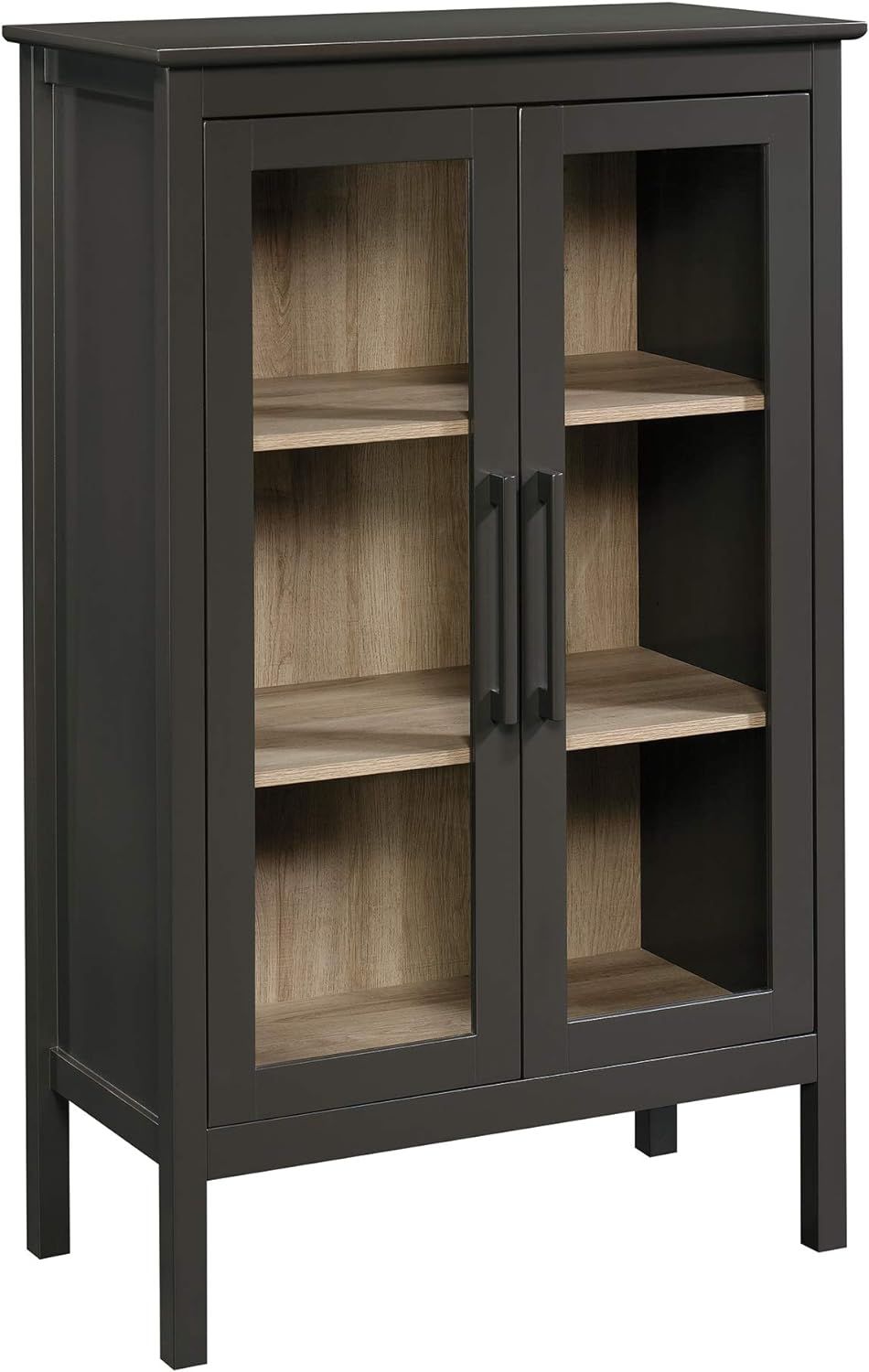 Sauder Anda Norr Display Cabinet, 31.5 in x 15.75 in x 50.0 in (L x W x H), Slate Gray Finish | Amazon (US)