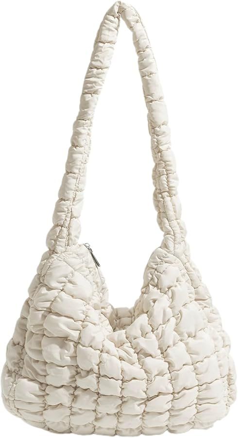 Bubble Quilted Hobo Women Handbag Cloud Tote Shoulder Bag Casual Crossbody Bag Gift for Women | Amazon (US)