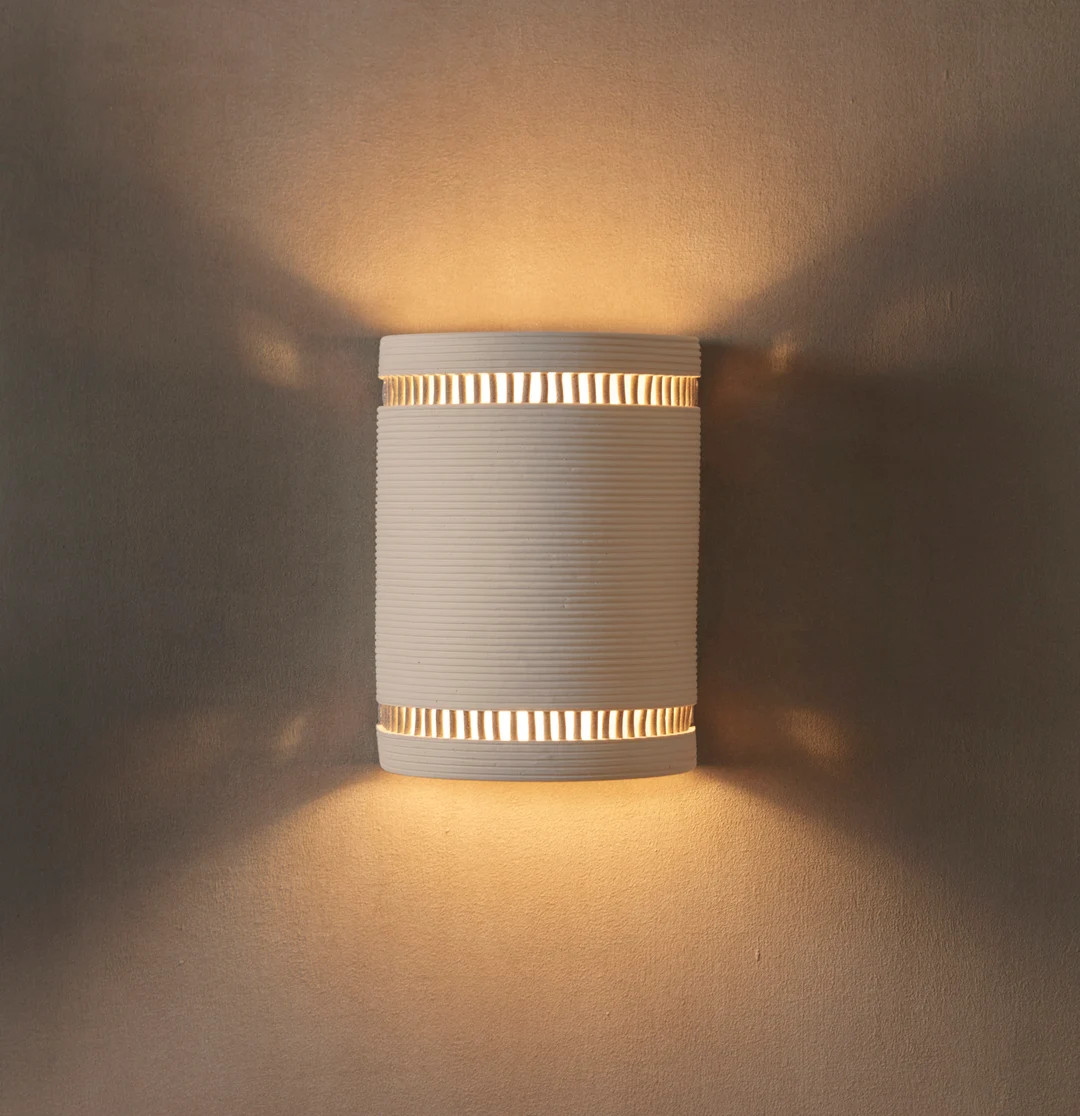 White Ceramic Sconce. Wall Fixture for the Bedroom and Living - Etsy | Etsy (US)