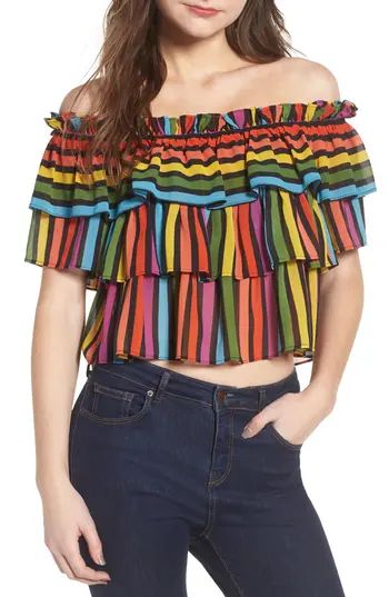 Women's Wayf Toulon Tiered Ruffle Top | Nordstrom
