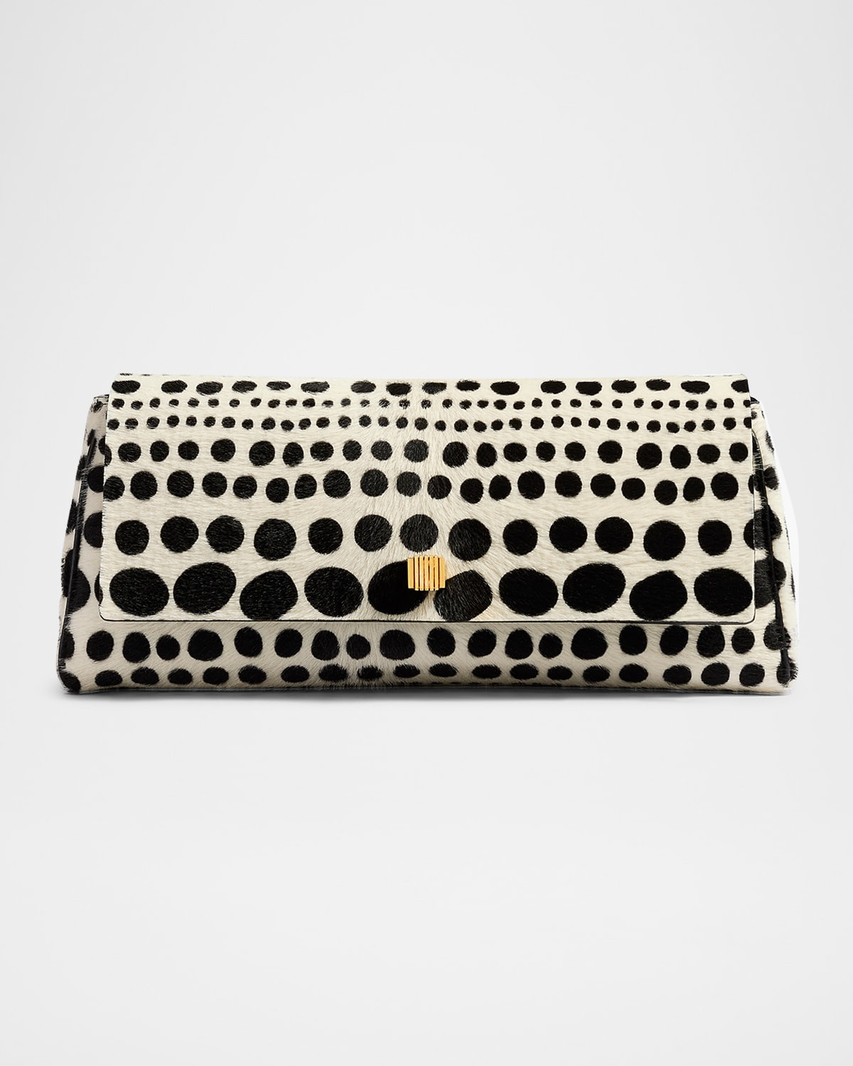 Audrey Polka Dot Calf Hair Clutch Bag | Neiman Marcus