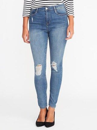 Old Navy Womens High-Rise Distressed Rockstar Jeans For Women Palm Springs Size 0 | Old Navy US