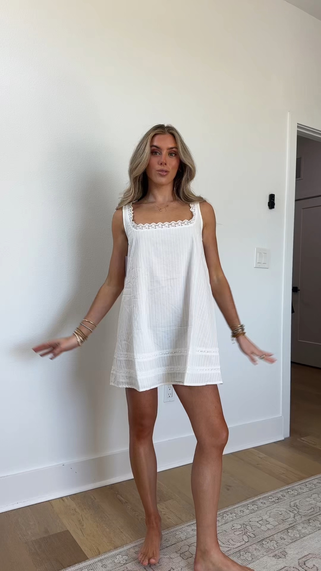 @princesspolly-us  US alanah mini dress size 2. Lace detail Mini dress
Square neckline, fixed straps, relaxed fit
Non-stretch material, fully lined
Main & Lining: 100% cotton
@Princess Polly US 

#LTKootd #LTKFestival #LTKSeasonal