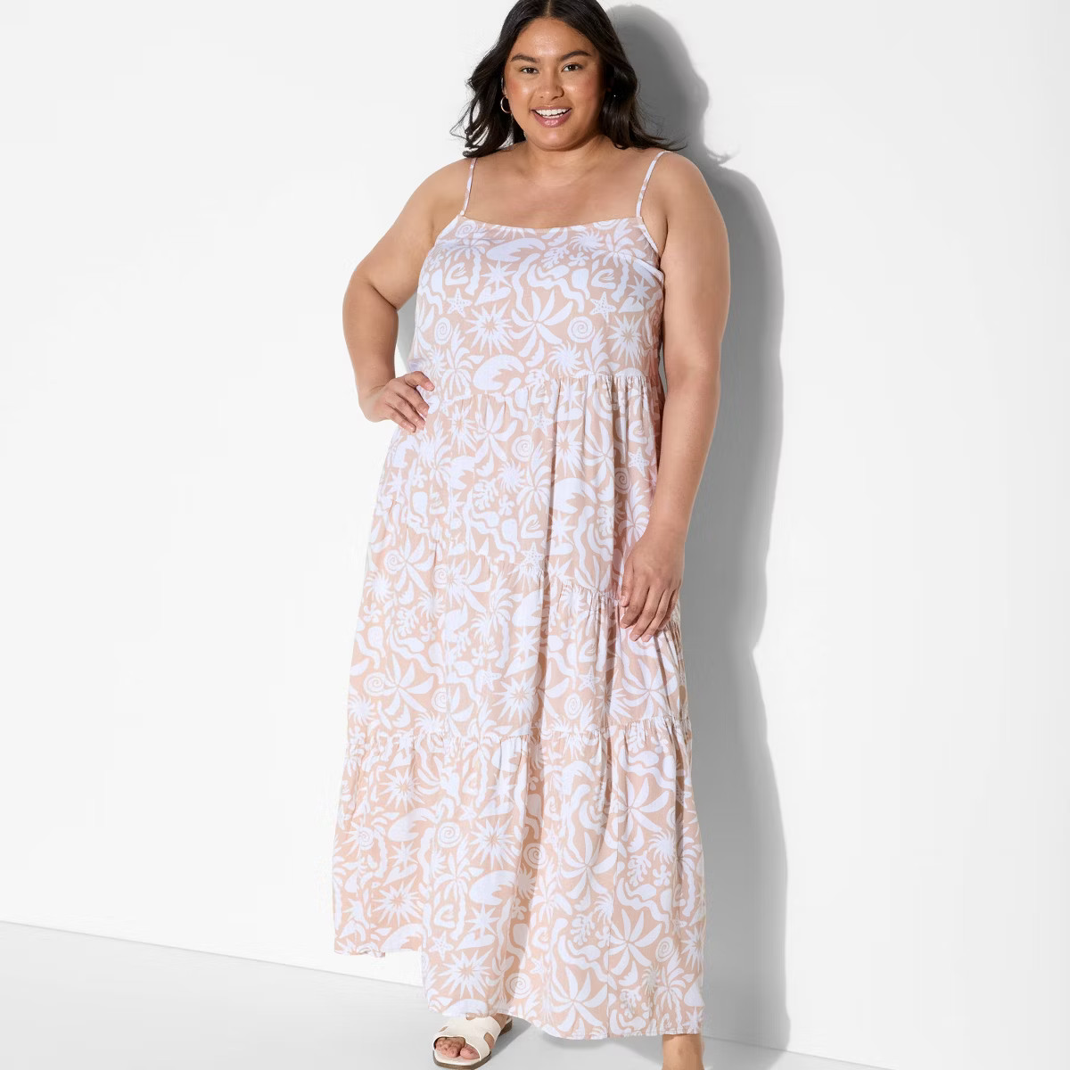 Women's Maxi A-Line Dress - Wild Fable™ Taupe Seashell | Target