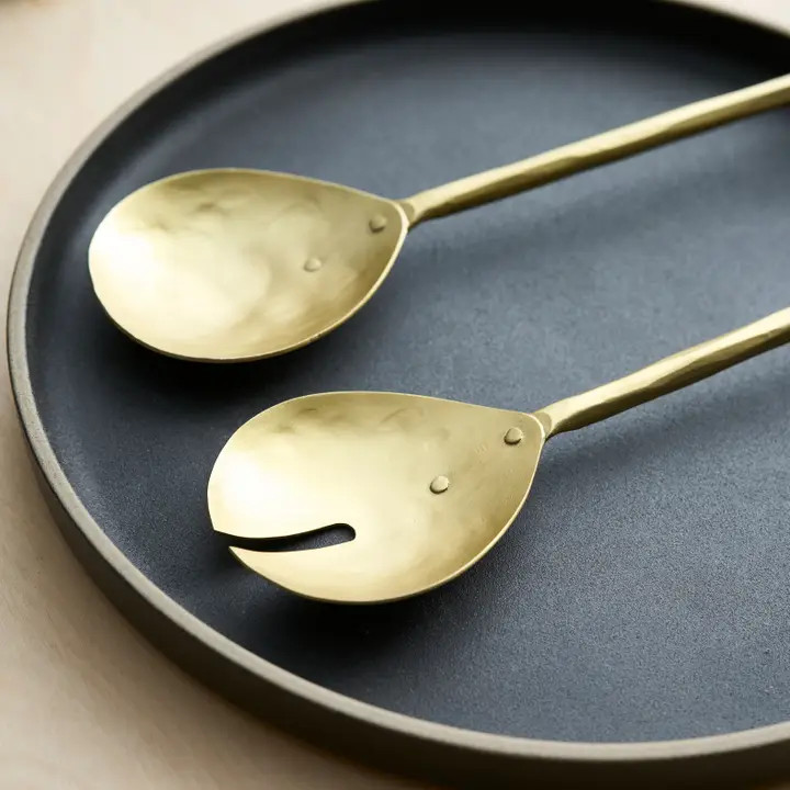 Brass Salad Servers - Set of 2 | Cove Home