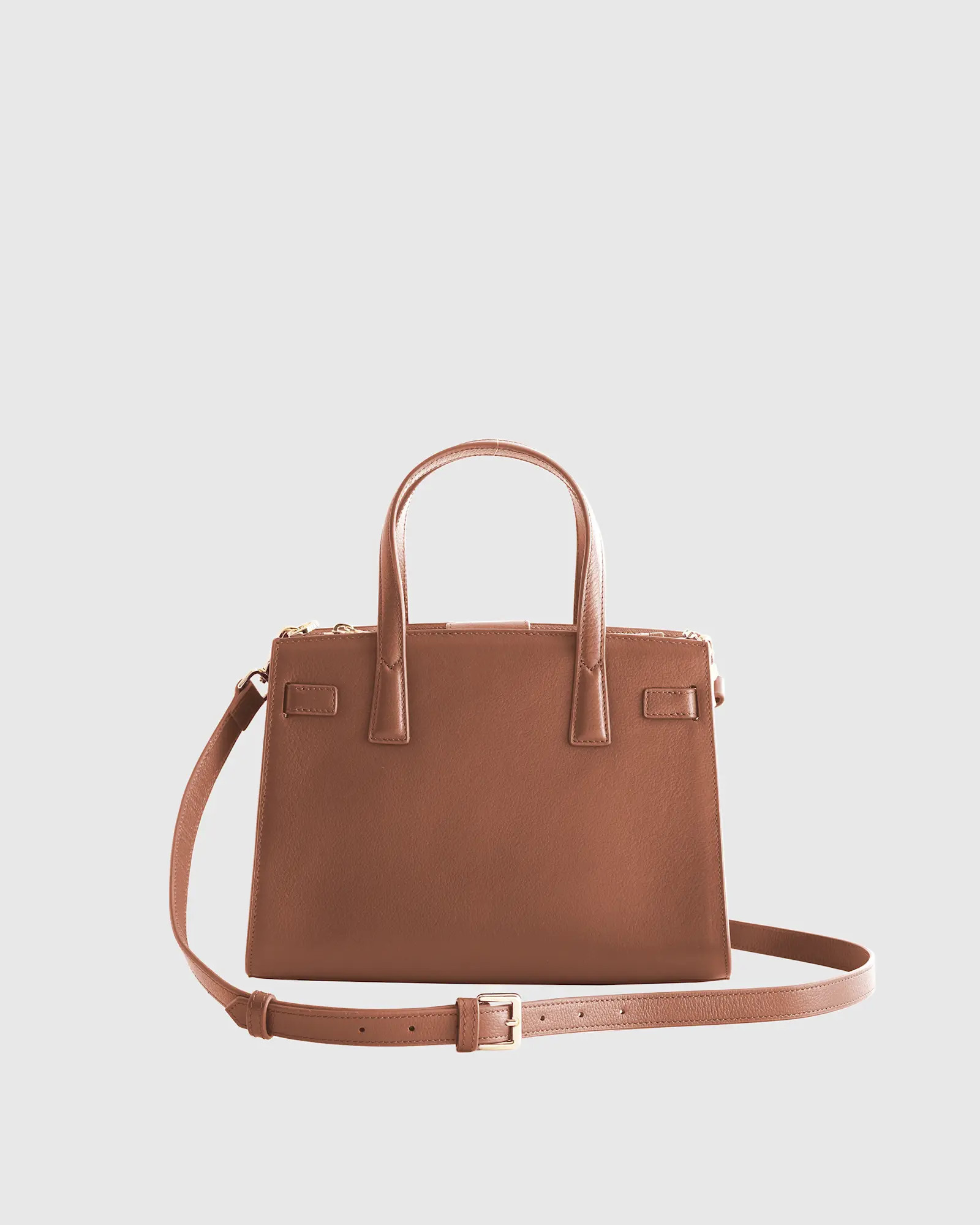 Italian Leather Small Triple Compartment Satchel | Quince