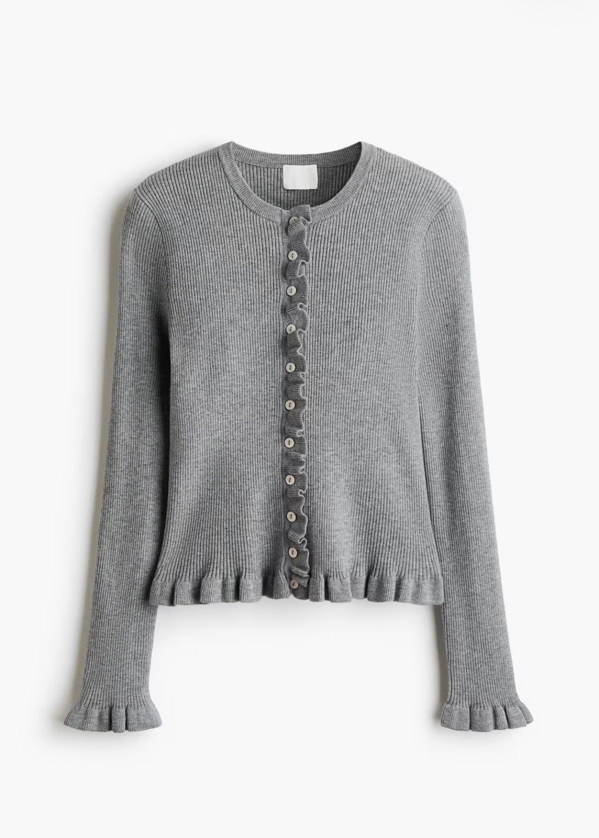 Gray ruffle trim cardigan

#LTKSeasonal