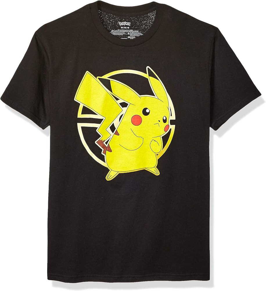 Pokemon Pokémon Pikachu Poké Ball Icon Trainer T-Shirt | Amazon (US)