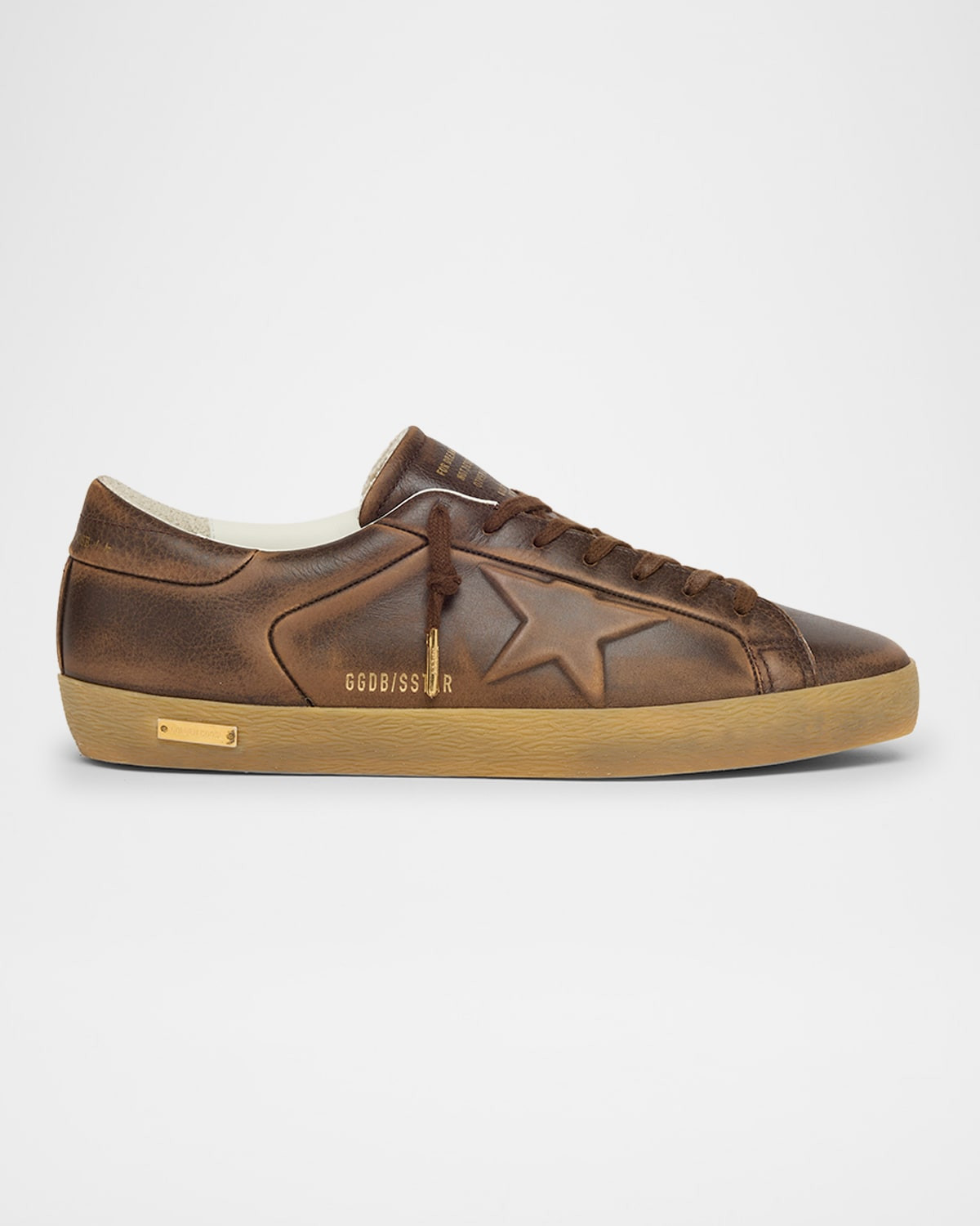 Men's Embossed Star Leather Low-Top Sneakers | Neiman Marcus