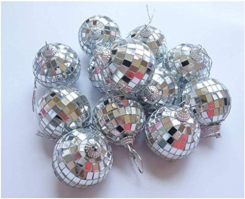 HAMIYELL 12 Pcs 2 Inch Disco Ball Decoration Hanging Mirror Ornament Bar Party Wedding Christmas ... | Amazon (US)