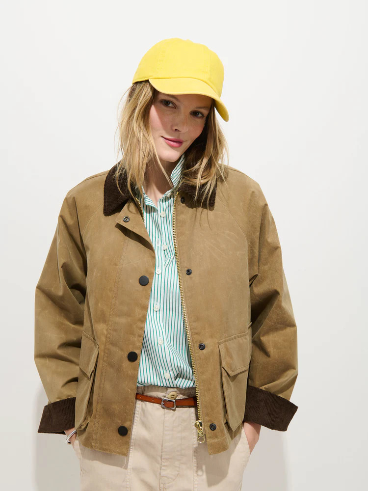 Chiltern Cropped Jacket In Waxed Canvas | Alex Mill