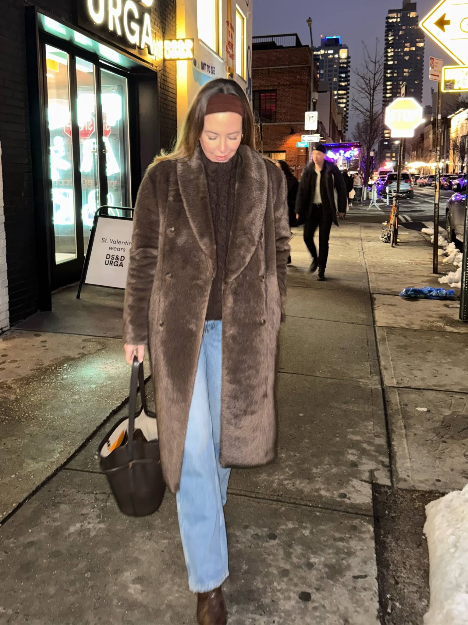 Wearing the coat in a size M. These headbands came in a multi pack and they're the best for jazzing up a bad hair day or simply for washing your face at night. #toteme #fauxfur 

#LTKSeasonal #LTKOver40