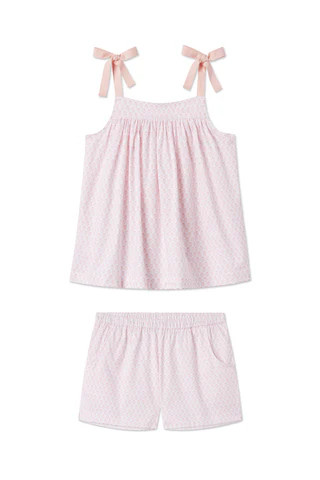 Day Shorts Set in English Rose Blockprint | Lake Pajamas