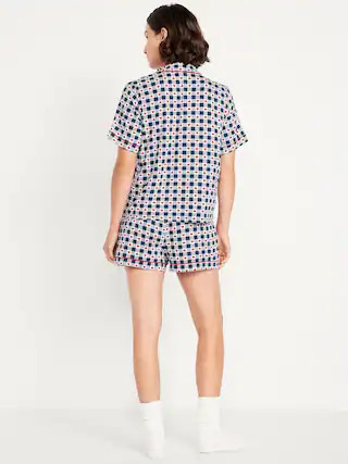 Sunday Sleep Knit Jersey Short Set | Old Navy (US)