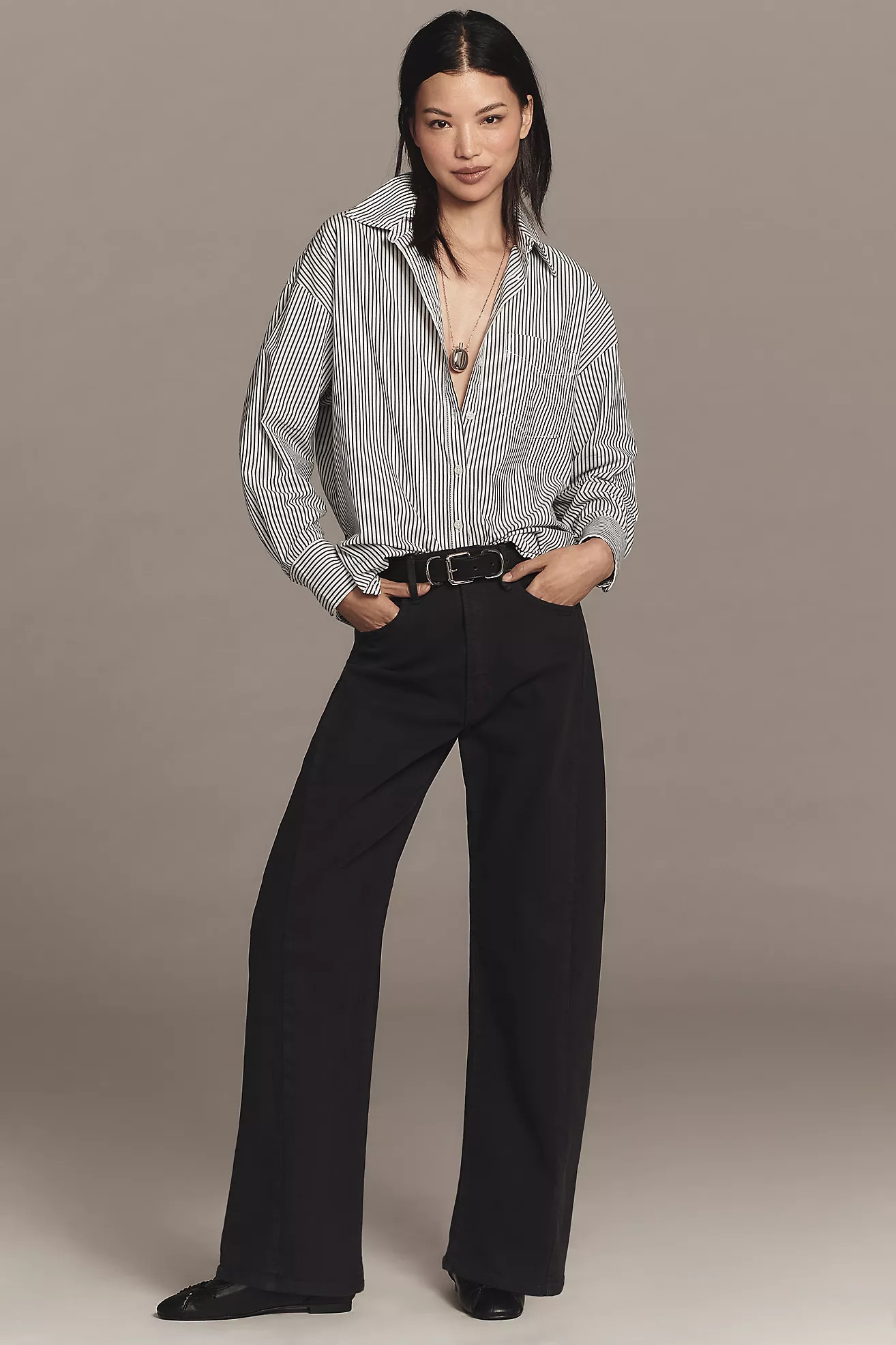 MOTHER The Half Pipe Flood High-Rise Barrel Jeans | Anthropologie (US)