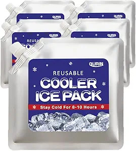 GURIN Reusable Ice Packs for Lunch Box/Coolers, Bag, or Backpack Coolers - Cold Up to 8-12 Hours ... | Amazon (US)