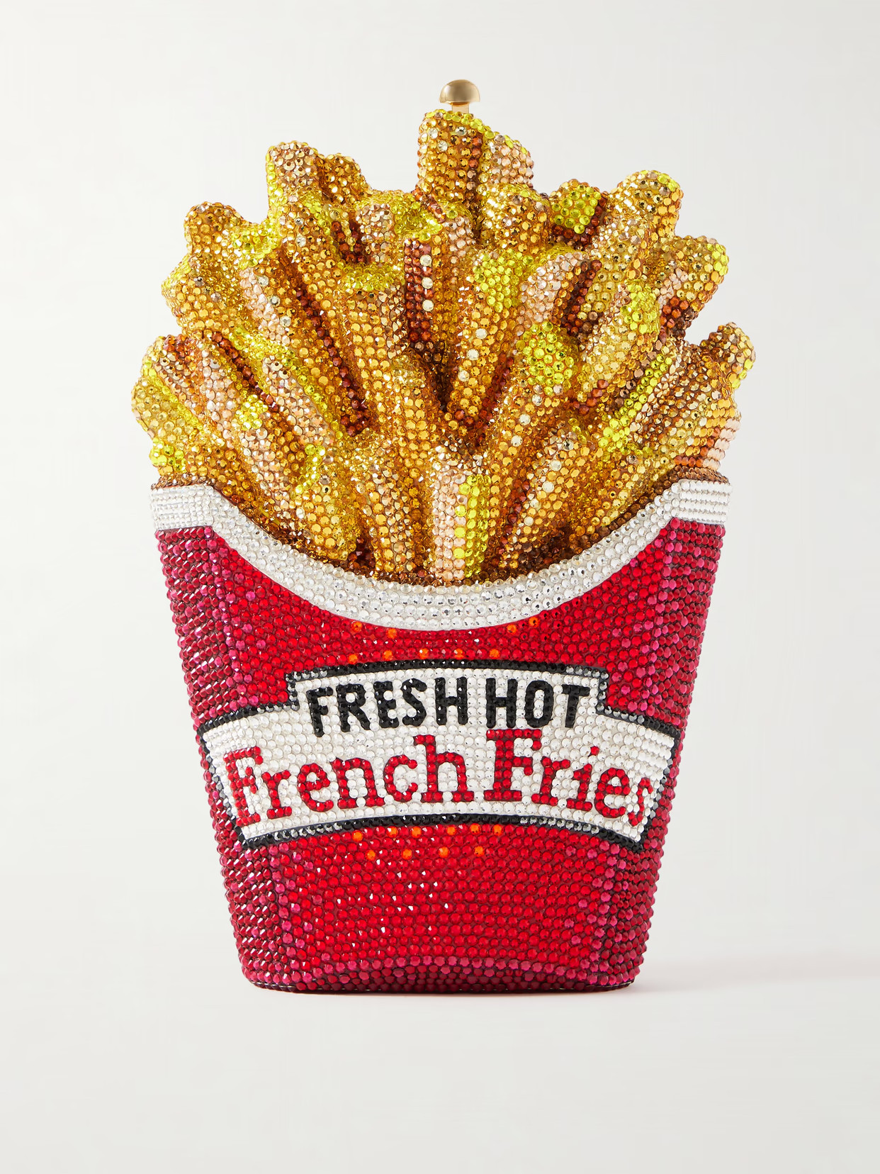 Judith Leiber Couture - French Fries Fresh And Hot Crystal-embellished Gold-tone Clutch - Red | NET-A-PORTER (US)