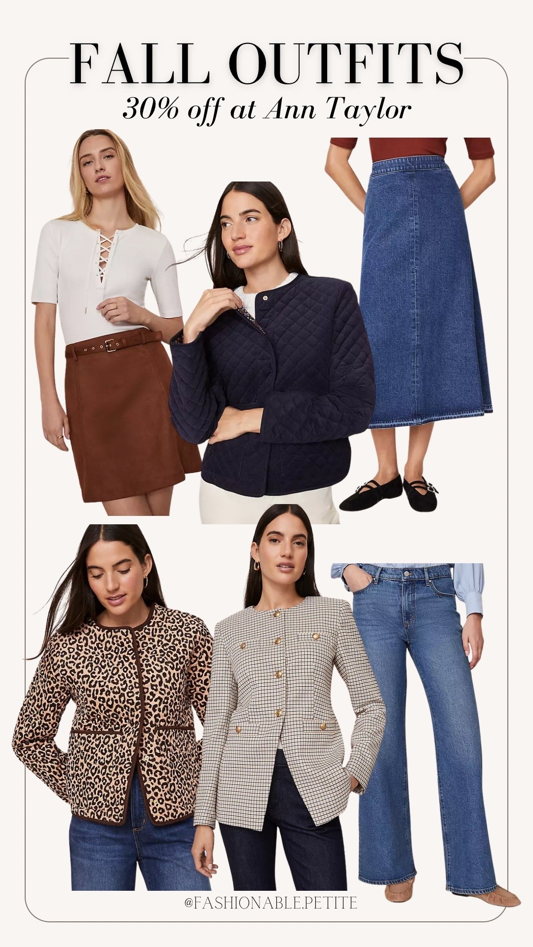Fall outfits from Ann Taylor! 30% off and lots of petite fits. 

Fall outfit, fall style, suede, denim, houndstooth 

#LTKSeasonal #LTKSaleAlert #LTKPetite