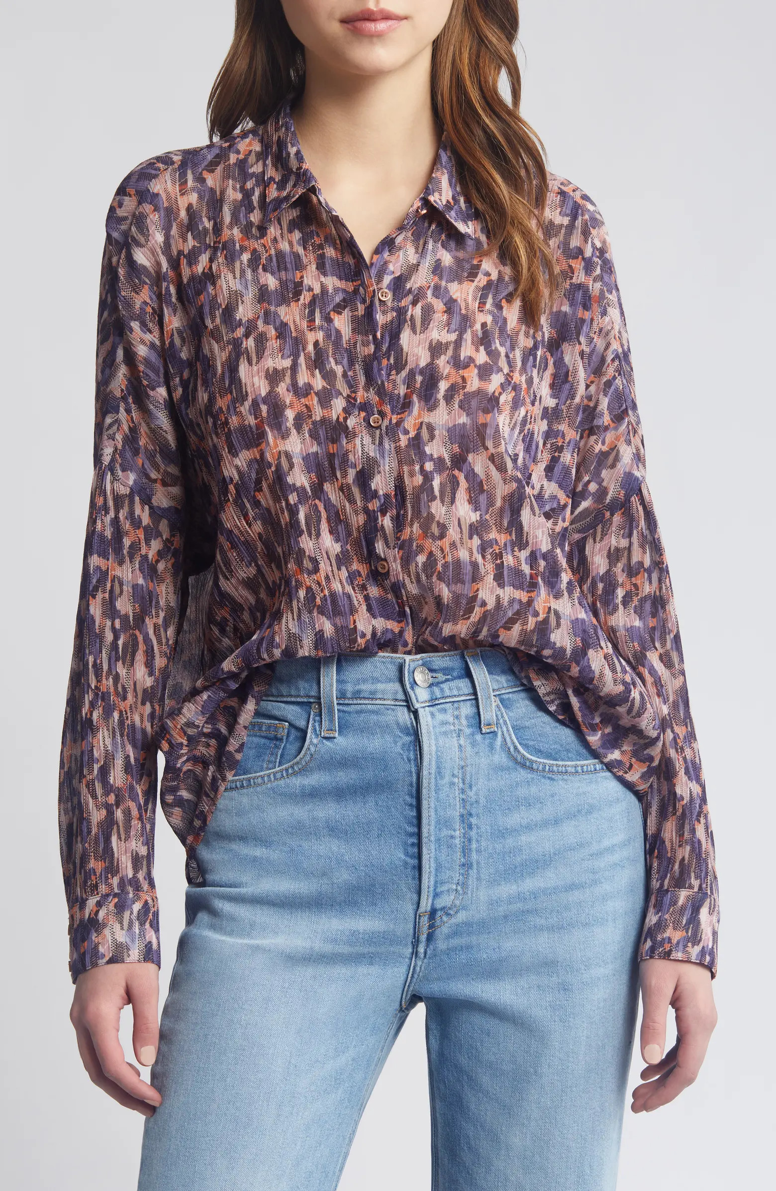 SESSÙN Atalaia Cotton & Silk Button-Up Shirt | Nordstrom | Nordstrom