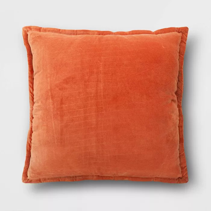Oversized Square Velvet Reversed to Herringbone Pillow - Threshold™ | Target