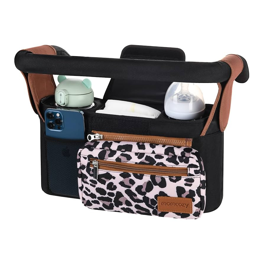Momcozy Universal Stroller Organizer with Insulated Cup Holder Detachable Phone Bag & Shoulder St... | Amazon (US)