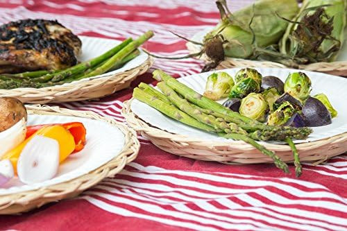 Amazon.com: Fox Run Brown Wicker Paper Plate Holders, 9.75 x 9.75 x 0.5 inches: Vertical Plate Ho... | Amazon (US)