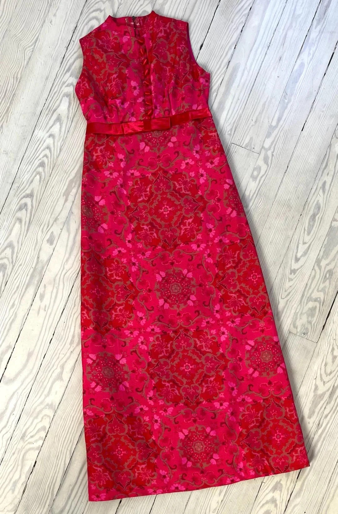 Vintage 1970s Dress /70s Silk Maxi Dress / Extra Small | Etsy (US)