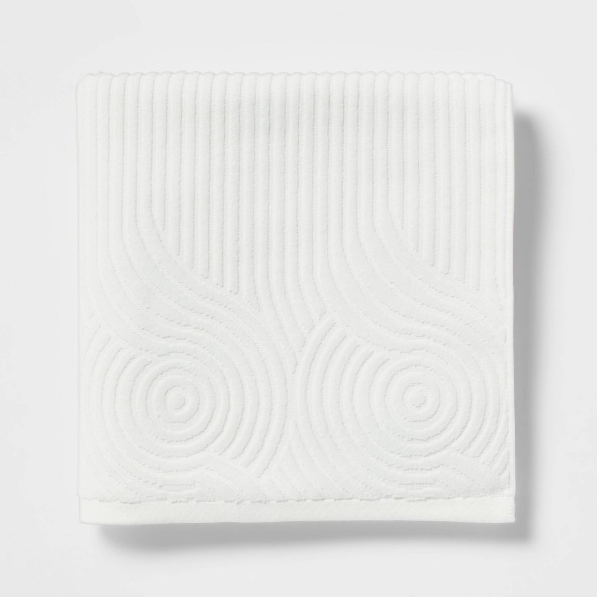 27"x52" Cloud Geo Bath Towel White - Threshold™ | Target