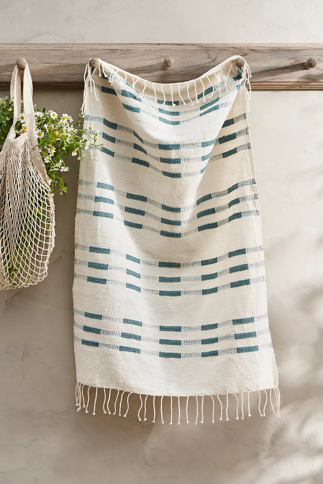 Soho Cotton Hand Towel, Turquoise | Anthropologie (US)