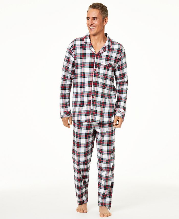Family Pajamas Matching Men's Stewart Plaid Family Pajama Set, Created for Macy's & Reviews - Paj... | Macys (US)