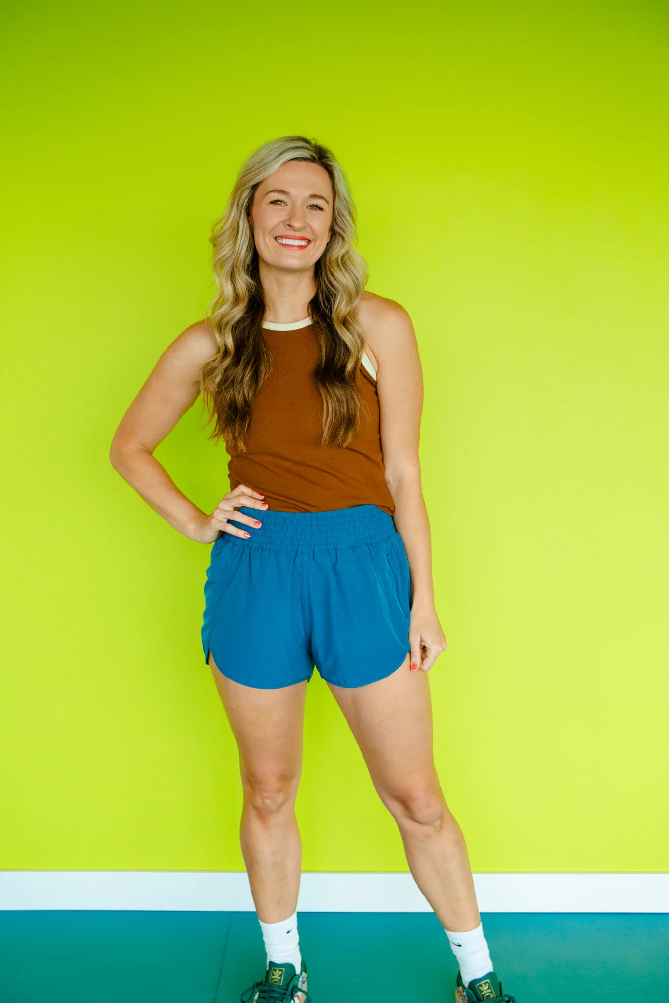 [Ellevate Basics] Carmen Ribbed Colorblock TankLight Moss + Forest - Autumn / Small | MyEllement Boutique